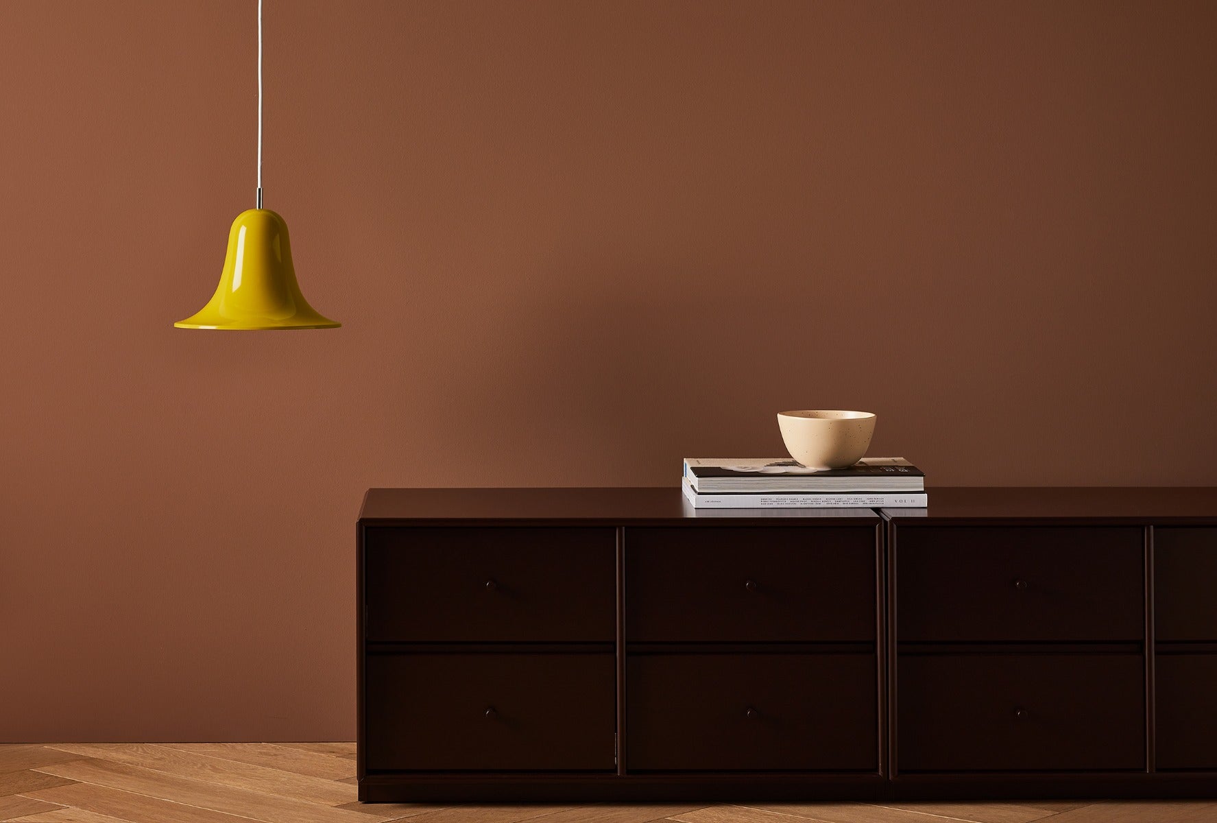 Pantop, pendel - Warm Yellow - Ø23